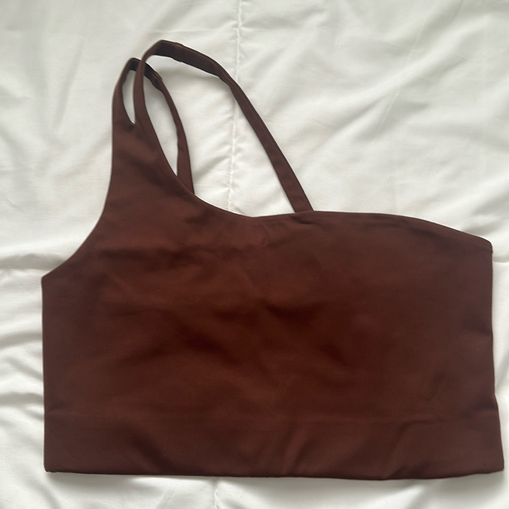 Girlfriend Collective Single Shoulder Sports Bra, Size M